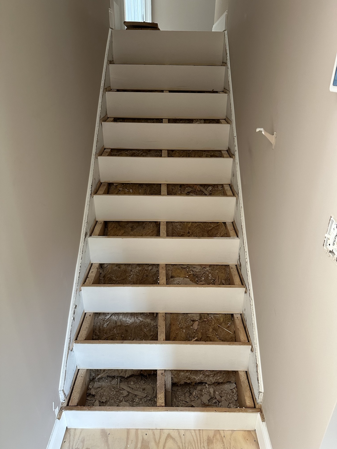 Residential staircase before renovation